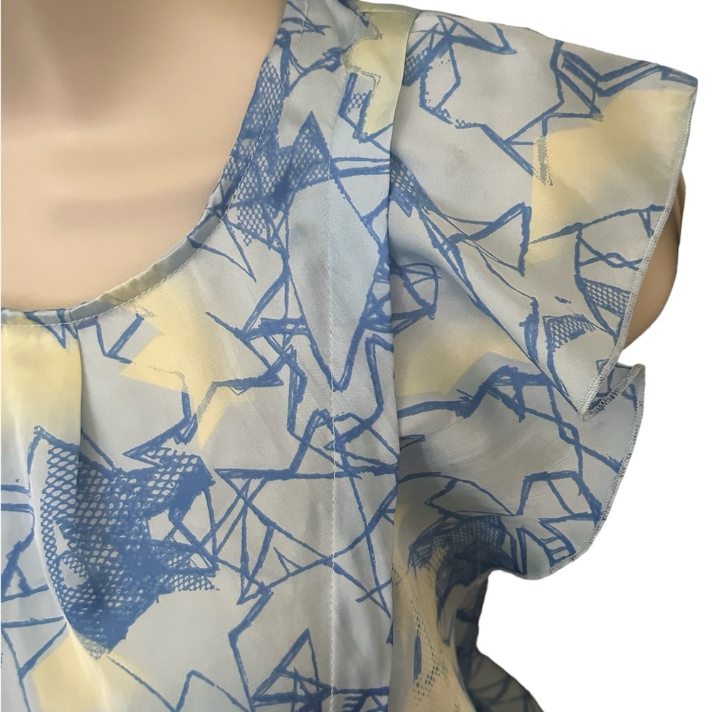 DKNY Jeans blouse abstract star pattern size Small